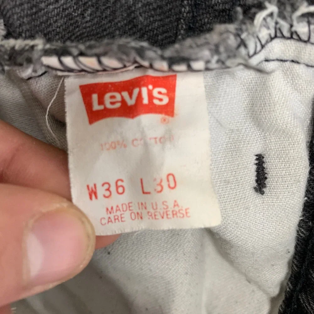Vintage Levi's 550 Jeans Mens 36x30 Black‎ Relaxed Fit Tapered Leg Made USA 90s